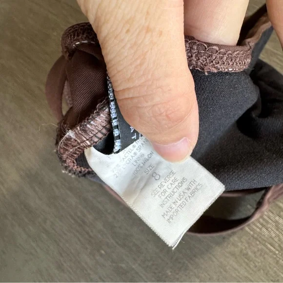 Vintage Brown Black Halter Tank Top S La Blanca - Picture 7 of 9